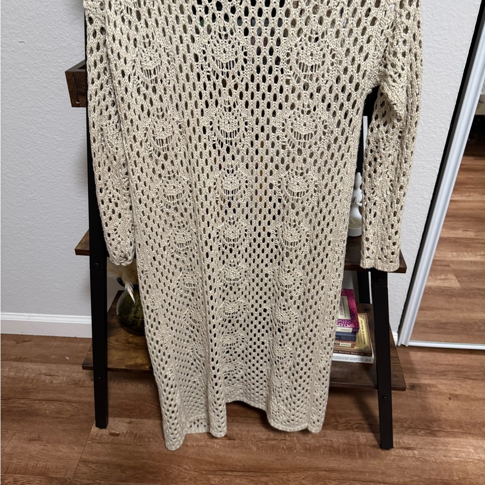 Lovestitch Cream Open-Knit Cardigan - Picture 2 of 5